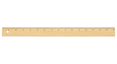 Choosing a kind of ruler that I prefer: wooden.